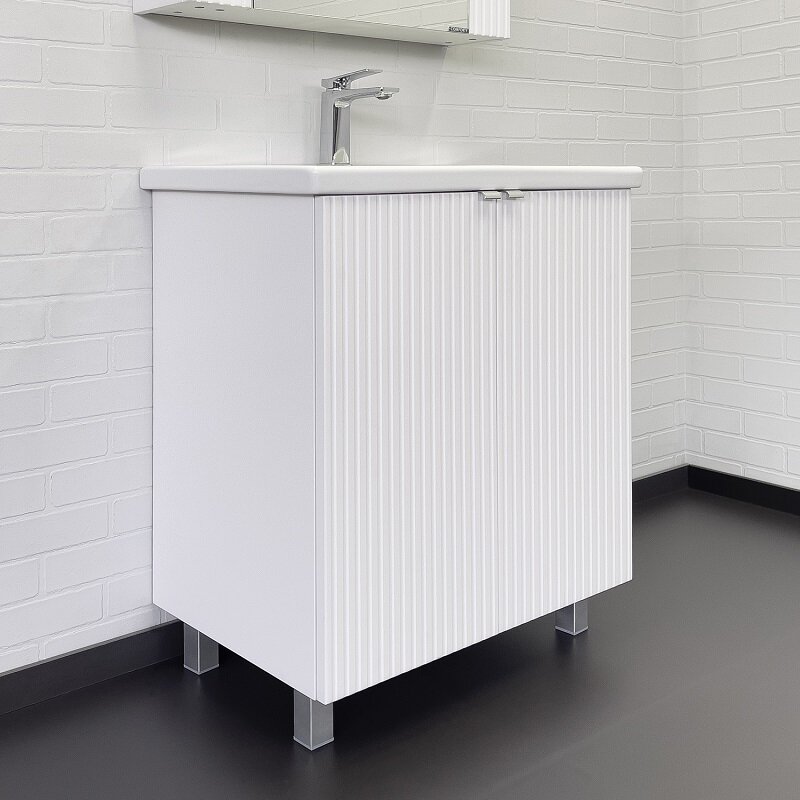 Изображение товара Тумба с раковиной Comfortу Лима, 70 см, напольная, цвет белый Soft-Touch, 00-00004892 (00-00004892CF)