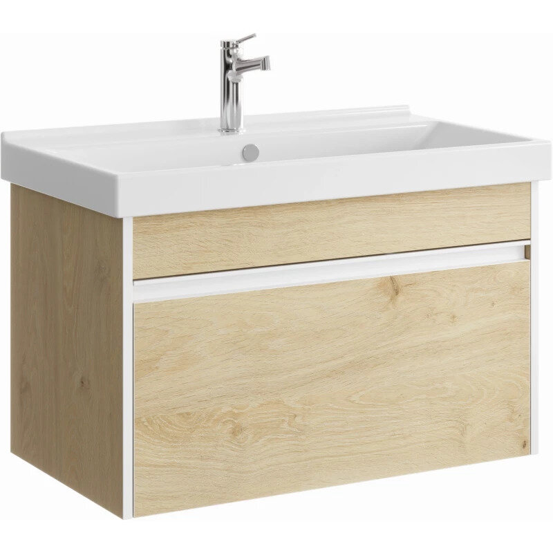 Изображение товара Тумба под раковину Aqwella Urban URB0108DD, 80 см, подвесная, цвет дуб давос