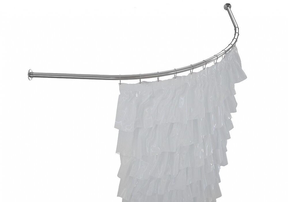 Изображение товара Карниз Aquanet Jamaica 00152670 Полукруглый 2.5 см хромированная нержавеющая сталь