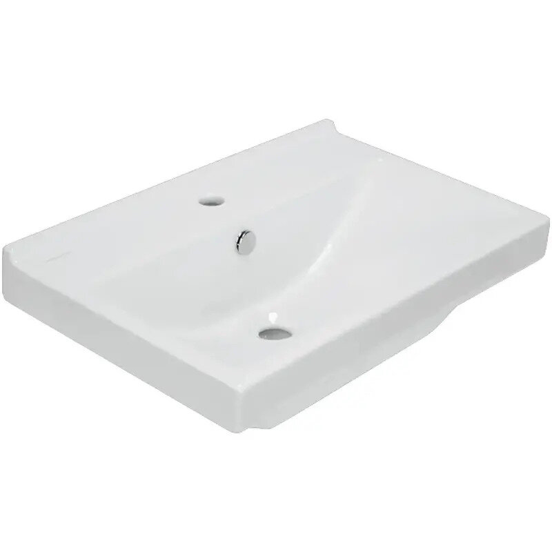 Изображение товара Раковина Aqwella Фест 60 см белая встраиваемая прямоугольная с переливом