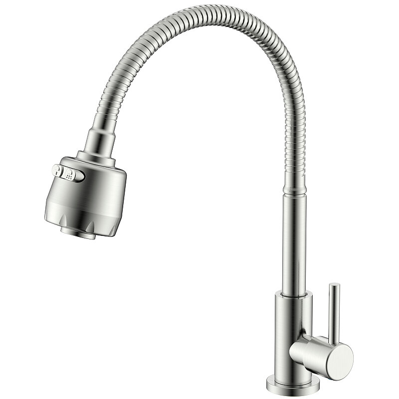 Изображение товара Смеситель для кухонной мойки Splenka S249.482.05, с гибким изливом, цвет сатин