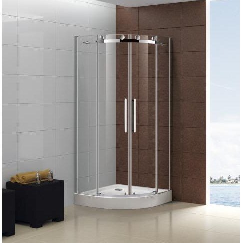 Изображение товара Душевой уголок Cezares Stylus-M 90x90 см, раздвижной, хром, стекло 8 мм, Италия
