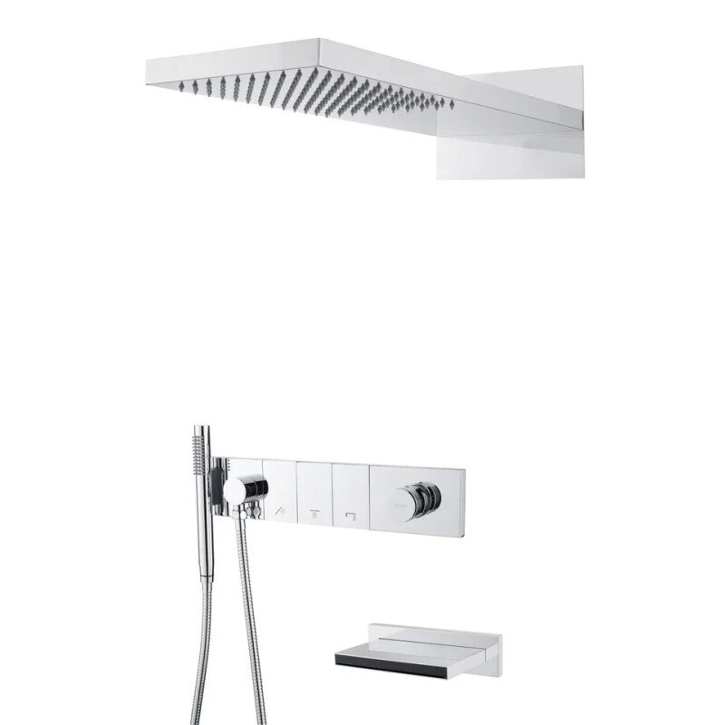 Изображение товара Душевая система Boheme Zodiac 132-2-CR с изливом, на 3 потребителя, Chrome