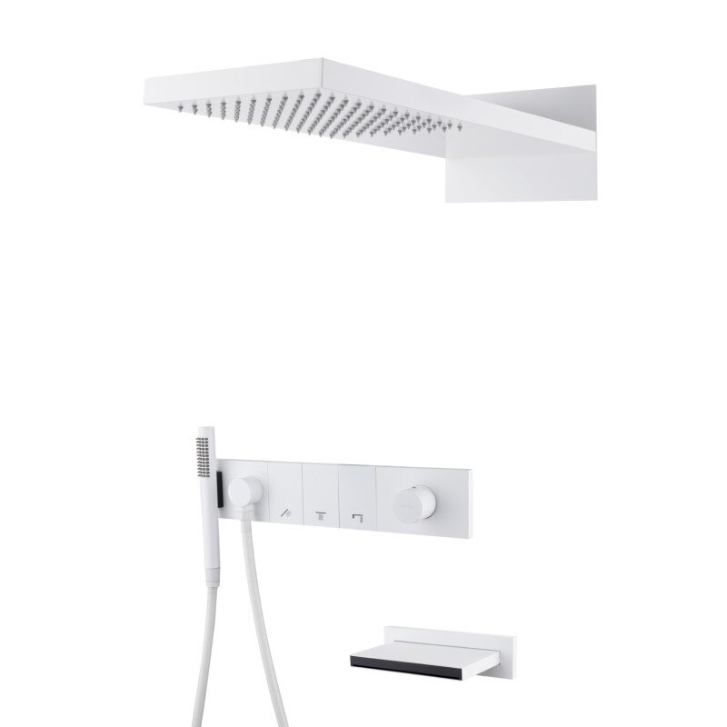 Изображение товара Душевая система Boheme Zodiac 132-2-MW с изливом Matt White