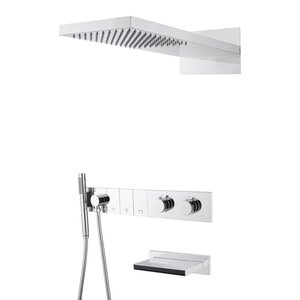 Изображение товара Душевая система Boheme Zodiac 133-2-CR, термостатическая, с изливом, на 3 потребителя, Chrome