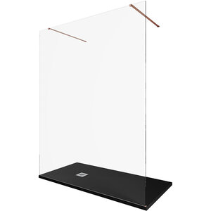 Изображение товара Душевая стенка Allen Brau Infinity 2, Walk In, 3.21059.60, 160 см, стекло прозрачное, профиль медь браш