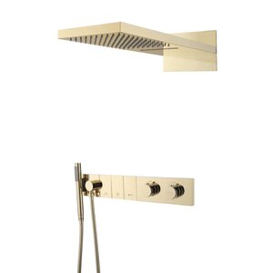 Изображение товара Душевая система Boheme Zodiac 133-G, термостатическая, верхний душ, ручной душ, Gold