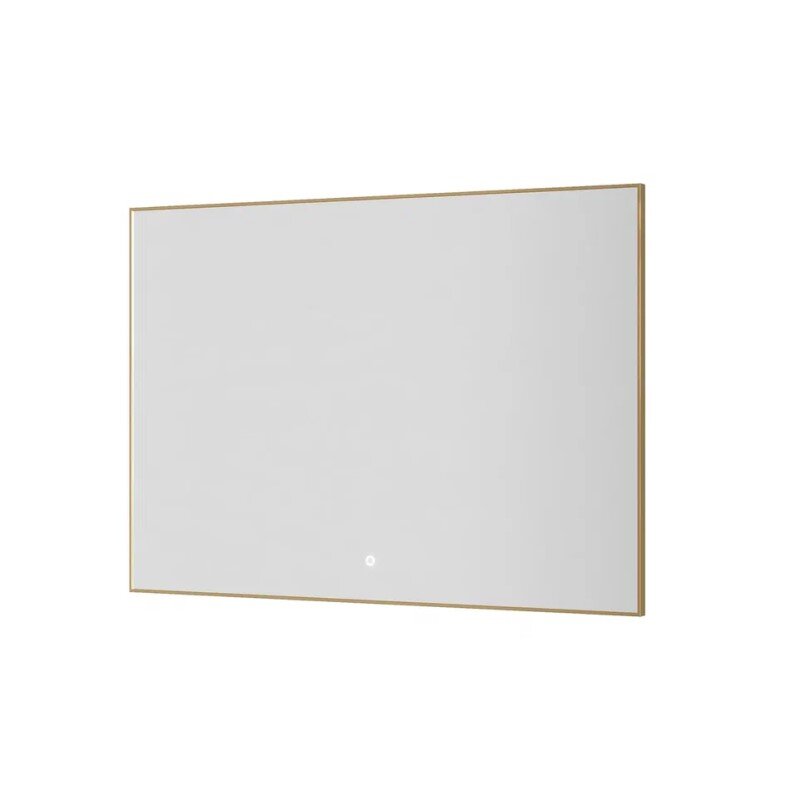 Изображение товара Зеркало Boheme 543-100-G, 100 см, с подсветкой, сенсорный выключатель, антизапотевание, рама металл золото