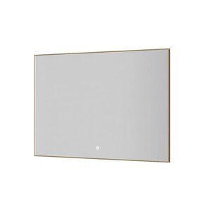 Изображение товара Зеркало Boheme 543-100-MG, 100 см, с подсветкой, сенсорный выключатель, антизапотевание, рама металл матовое золото