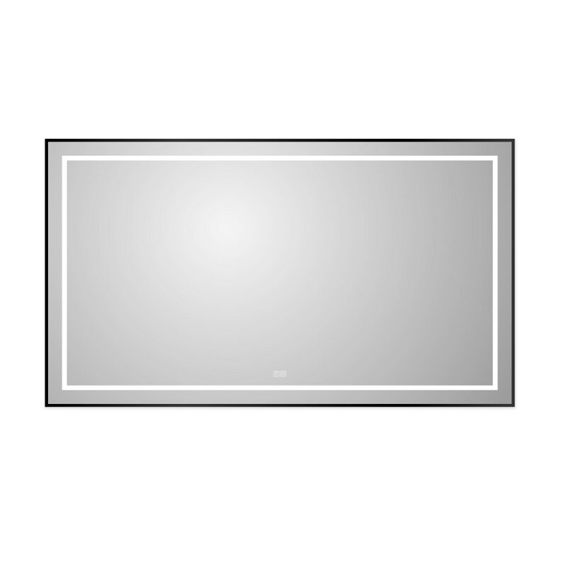 Изображение товара Зеркало BelBagno Kraft SPC-KRAFT-1400-800-LED-TCH-WARM-NERO, 140 см, со встроенной подсветкой и подогревом, черный