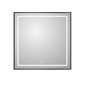 Изображение товара Зеркало BelBagno Kraft SPC-KRAFT-800-800-LED-TCH-WARM-NERO, 80 см, со встроенной подсветкой и подогревом, черный