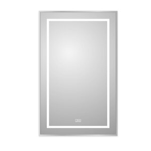 Изображение товара Зеркало BelBagno Kraft SPC-KRAFT-500-800-LED-TCH-WARM, 50 см, со встроенной подсветкой и подогревом, сатин