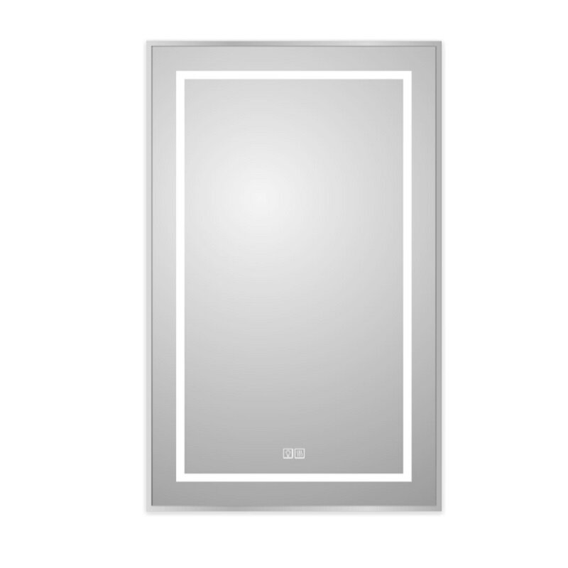 Изображение товара Зеркало BelBagno Kraft SPC-KRAFT-600-1000-LED-TCH-WARM, 60 х 100 см, со встроенной подсветкой и подогревом, сатин