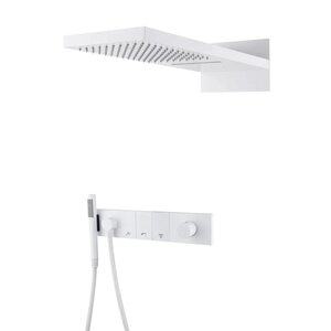 Изображение товара Душевая система Boheme Zodiac 132-MW, верхний и ручной душ, белый матовый