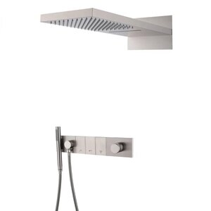 Изображение товара Душевая система Boheme Zodiac 132-NB, верхний душ, ручной душ, Nikel Brush