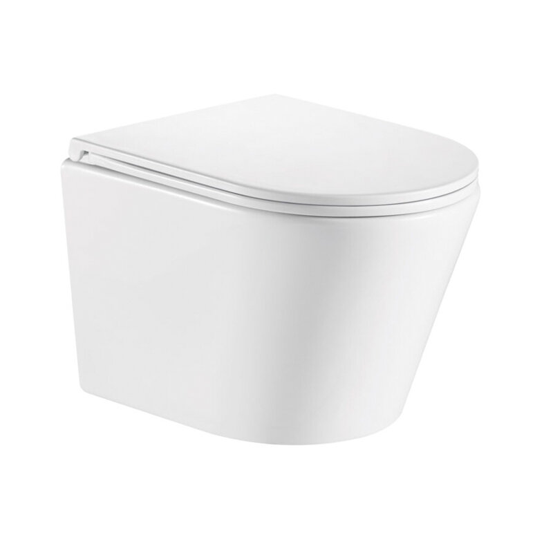 Изображение товара Подвесной безободковый унитаз WesnaArt Ray 206-RAY11 с сиденьем микролифт, белый