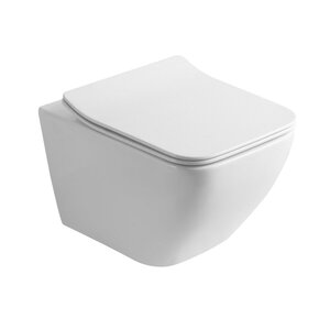 Изображение товара Унитаз подвесной безободковый WesnaArt Ocean 207-OCE12, сиденье микролифт, белый