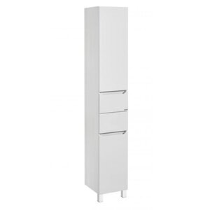 Изображение товара Пенал универсальный Aquaton Дакота 1A203203DAAY0 35 см с корзиной, фасад белый, корпус выбеленное дерево