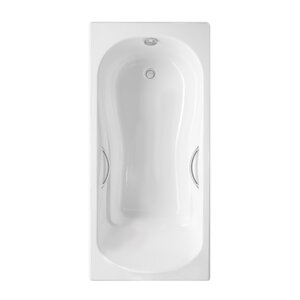 Изображение товара Ванна чугунная Delice Haiti Luxe DLR230637R, 160 х 80 см, без покрытия, с отверстиями под ручки, без ручек, цвет белый