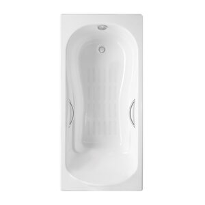 Изображение товара Ванна чугунная Delice Haiti Luxe DLR230637R-AS, 160 х 80 см, антискользящее покрытие, с отверстиями под ручки, без ручек, цвет белый