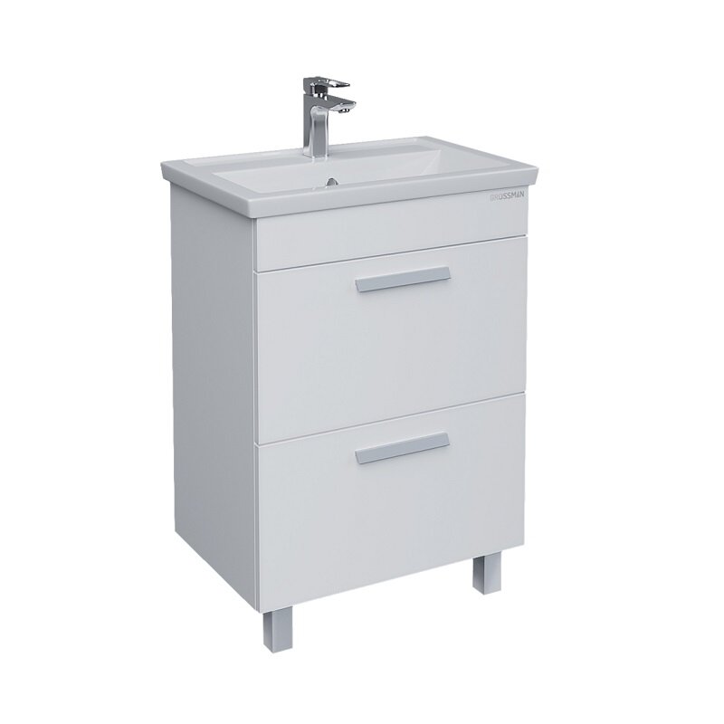 Изображение товара Тумба под раковину Grossman Нео 106028, 60 см, напольная, 2 ящика, цвет белый