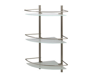 Изображение товара Стеклянная угловая полка WasserKraft K-3733 хром матовая закаленное стекло