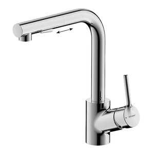 Изображение товара Смеситель Bravat Affability F7172217CP-3 для кухонной мойки, вытяжной излив, хром