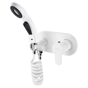 Изображение товара Гигиенический душ Elghansa Roundline 15R0883-White (Set-57), со смесителем, цвет белый