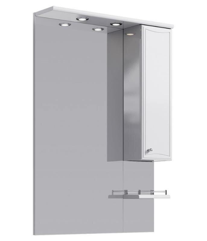 Изображение товара Зеркальный шкаф Aqwella Барселона 70 с подсветкой и розеткой белый