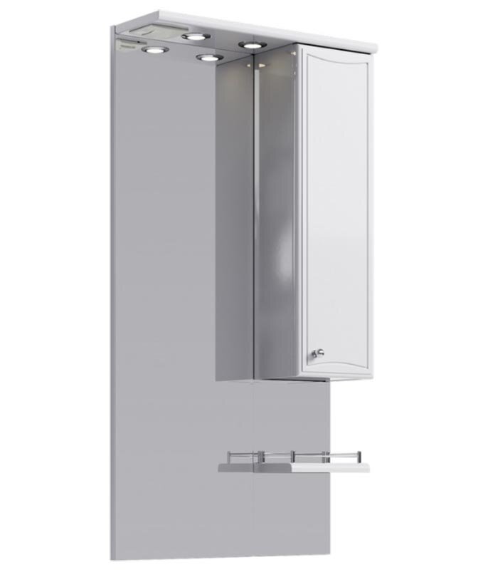 Изображение товара Зеркальный шкаф Aqwella Барселона 55 с подсветкой и розеткой белый