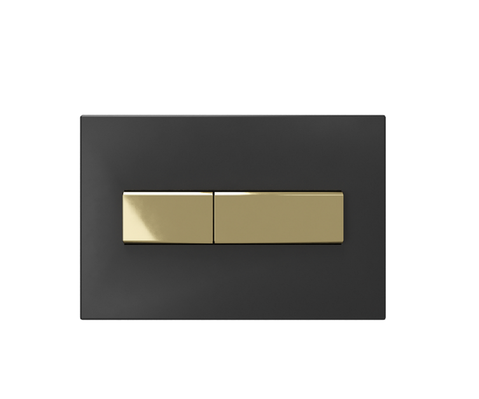 Изображение товара Клавиша смыва Creto Snap 2.0 KL-CR-752-4 механическая черный матовый золотой
