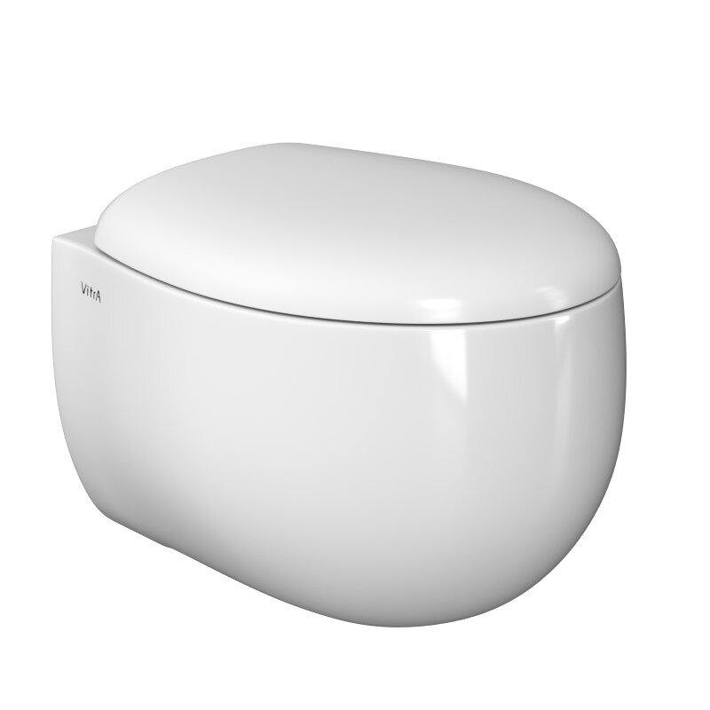 Изображение товара Подвесной безободковый унитаз Vitra Memoria 5885B403-0101 с системой смыва и покрытием VitrA Clean