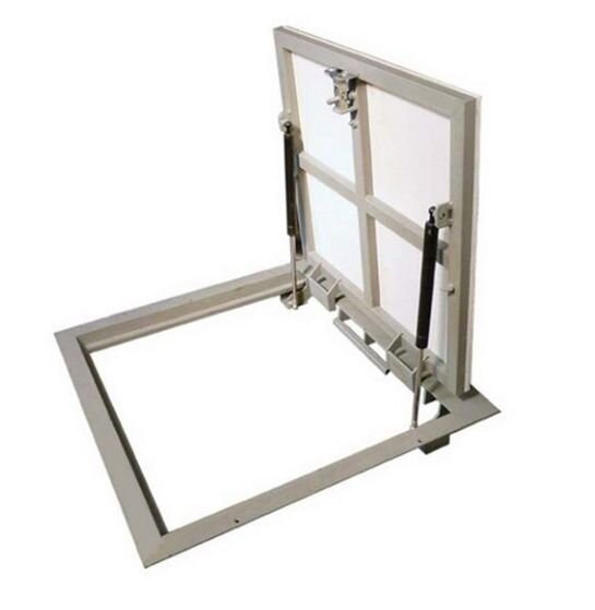 Изображение товара Сантехнический люк Дива Амо, ширина 100 см, высота 100 см, с газовыми амортизаторами, напольный, под плитку