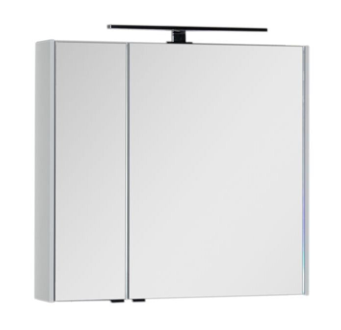Изображение товара Зеркало-шкаф Aquanet Латина 80, подвесной, белый, зеркальный шкаф с двумя дверцами