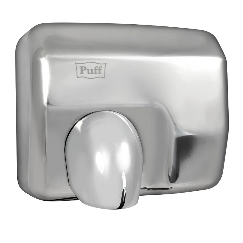 Изображение товара Сушилка для рук Puff 8843, сенсорная, 2300 Вт, антивандальная, цвет хром Изображение товара Сушилка для рук Puff 8843, сенсорная, 2300 Вт, антивандальная, цвет хром