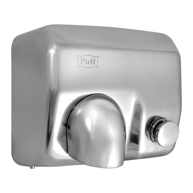Изображение товара Сушилка Puff 8844 Антивандальная 2300 Вт, хром, кнопочное включение