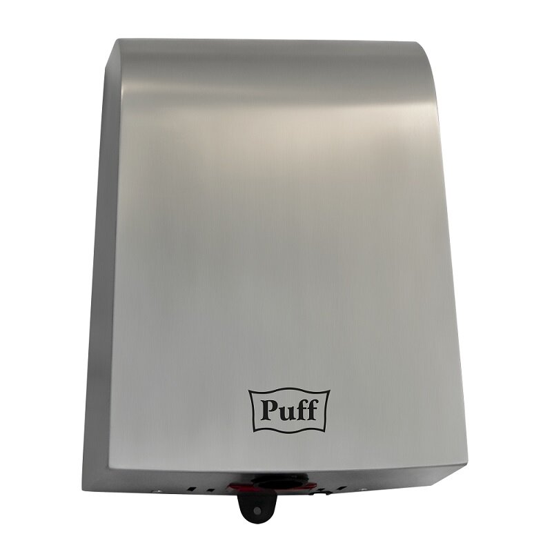 Изображение товара Сушилка для рук Puff 8950, сенсорная, 1000 Вт, антивандальная, цвет хром Изображение товара Сушилка для рук Puff 8950, сенсорная, 1000 Вт, антивандальная, цвет хром