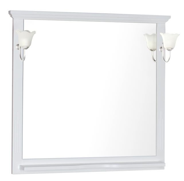 Изображение товара Зеркало Aquanet Лагуна 105 00175304, прямоугольное, белое, подвесное, Россия