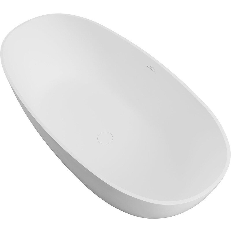 Изображение товара Ванна Allan Brau Krion Oval 170x80 см Искусственный Камень Белый Матовый