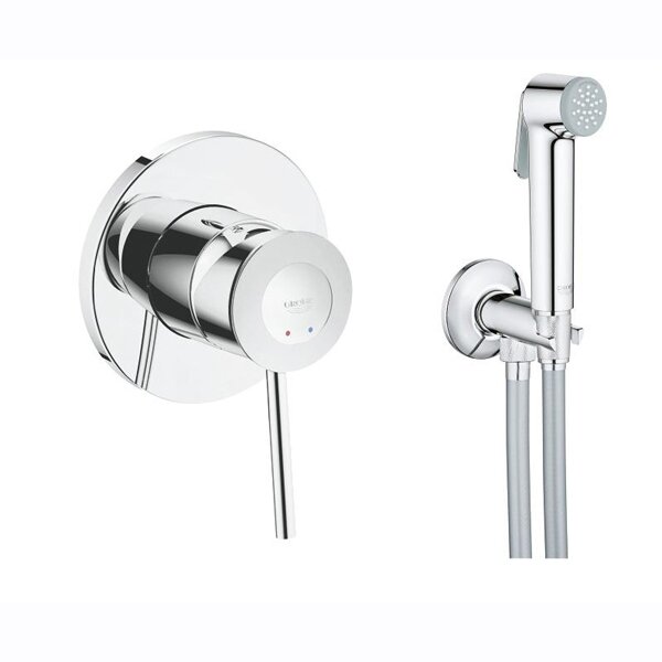 Изображение товара Гигиенический душ Grohe BauClassic, 124902, со смесителем, хром
