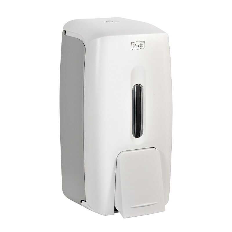 Изображение товара Диспенсер для жидкого мыла Puff-8120 800 мл белый сливной механизм на ключ
