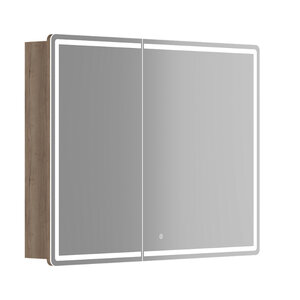 Изображение товара Зеркальный шкаф Sancos Mirror MI100EG, 100 см, с подсветкой, цвет дуб галифакс натуральный