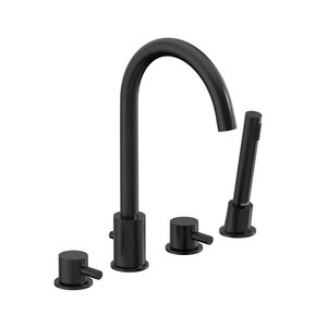 Изображение товара Смеситель Damixa Scandinavian Pure 360400300 на борт ванны, цвет черный матовый