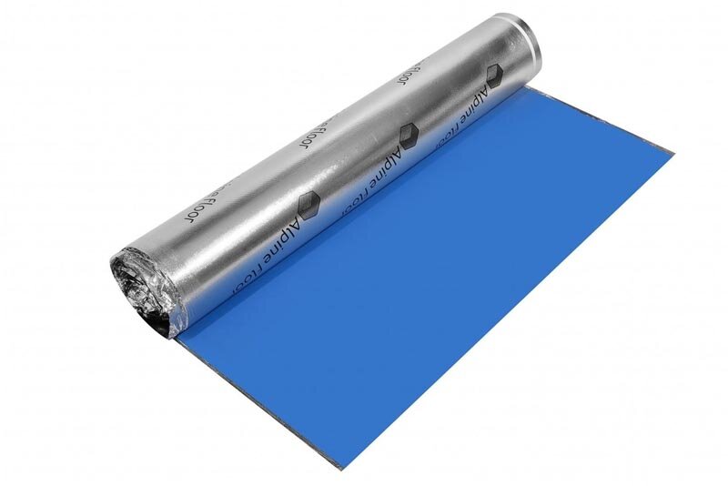 Изображение товара Подложка для виниловых покрытий Alpine Floor Silver Foil Blue EVA 1.5 мм 10000х1000 мм