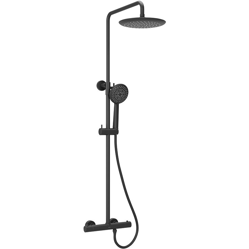 Изображение товара Душевая система Sancos Game SC3002MB термостатическая, черный матовый, Италия