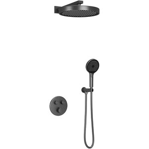 Изображение товара Душевая система Sancos Space SC3006GMG термостатическая воронёная сталь gunmetal