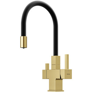 Изображение товара Смеситель для кухонной мойки Sancos Arno SC4005BG, с подключением к фильтру, с гибким изливом, цвет золото брашированное, PVD покрытие
