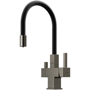 Изображение товара Смеситель для кухонной мойки Sancos Arno SC4005GG, с подключением к фильтру, с гибким изливом, цвет воронёная сталь, gunmetal