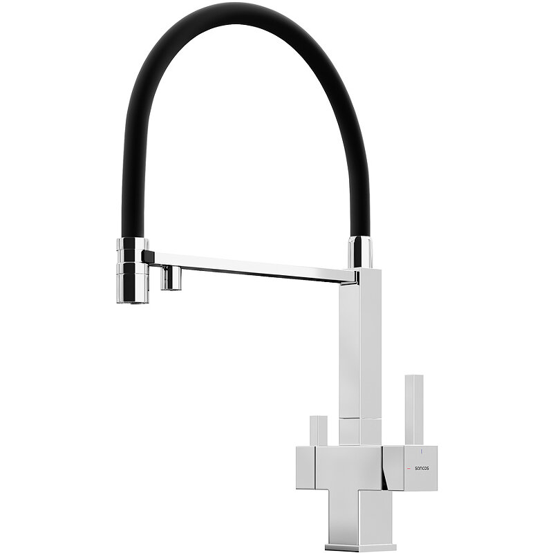 Изображение товара Смеситель для кухонной мойки Sancos Moro SC4006CH с гибким изливом и подключением к фильтру