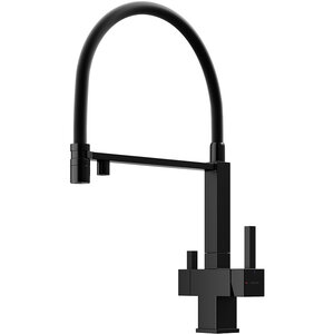 Изображение товара Смеситель для кухонной мойки Sancos Moro SC4006MB, с подключением к фильтру, с гибким изливом, цвет черный матовый